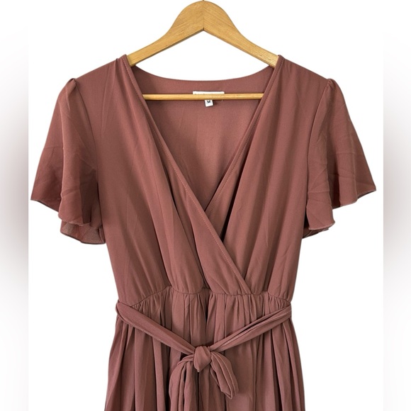 Baltic Born Women’s Kristina Maxi Dress Rosy Brown Size M FLAW Bridesmaid Formal - Picture 3 of 8